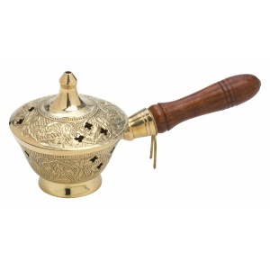 Røkelsespanne trehåndtak L 17cm