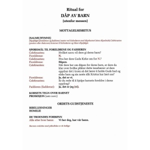 Dåp av barn utenfor messen (ritual) - enkelthefte