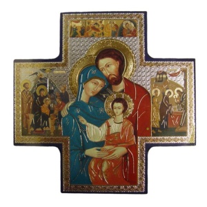 Korsikon 15x15cm - Den Hellige Familie
