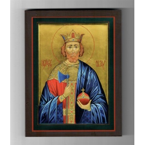 Ikon, St. Olav 13,2X17 cm