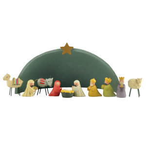 Julekrybbe med stall - 2,5 cm