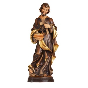 St. Josef, håndmalt tre 20 cm