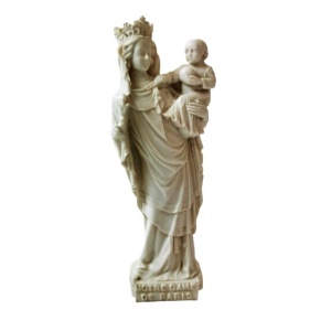 Statue, Vår frue, elfenbensfarget, 14cm