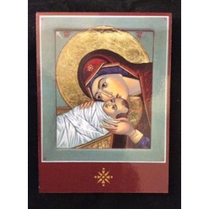 Ikon, Maria m barnet 5,2 x 7,1 cm