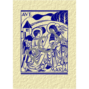 Kort - Angelusbønn, engelsk og latin