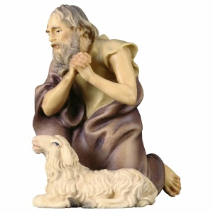 Knelende hyrde med sau - Krybbefigurer "Ulrich"
