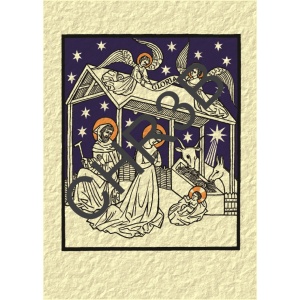 Julekort - Julekrybbe 2