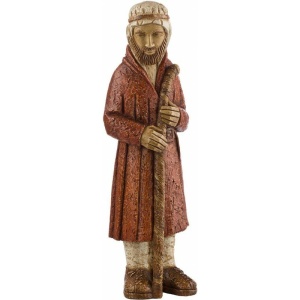 Hyrde stående, rød - Krybbefigurer "Paysanne"