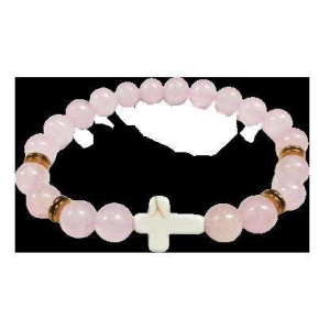 Elastisk armbånd med steinperler 8mm, rosenquartz