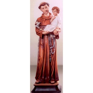 Statue, St. Antonius i resin 20cm