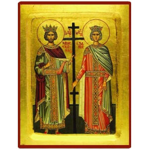 Trykt ikon, Konstantin og Helena 18x23cm