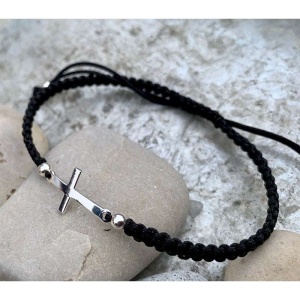 Armbånd - Kors, svart
