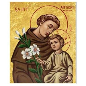 Forgylt ikon 14*18,5cm - St. Antonius