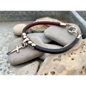 Armbånd - Kors, svart