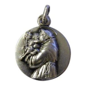 Medaljong i sølv 925 St. Antonius 18 mm