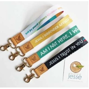 Catholic Wristlets Keychain, Svart