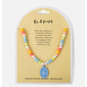 Miraculous Medal Plastic Childrens Necklage Kids