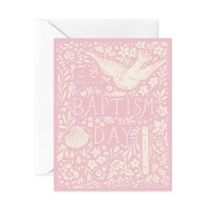 A blessed Baptism Day Card (Pink)