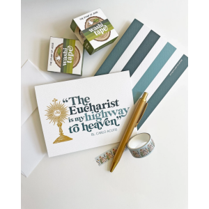 The Eucharist is my Highway to Heaven C.Acutis Greeting Card