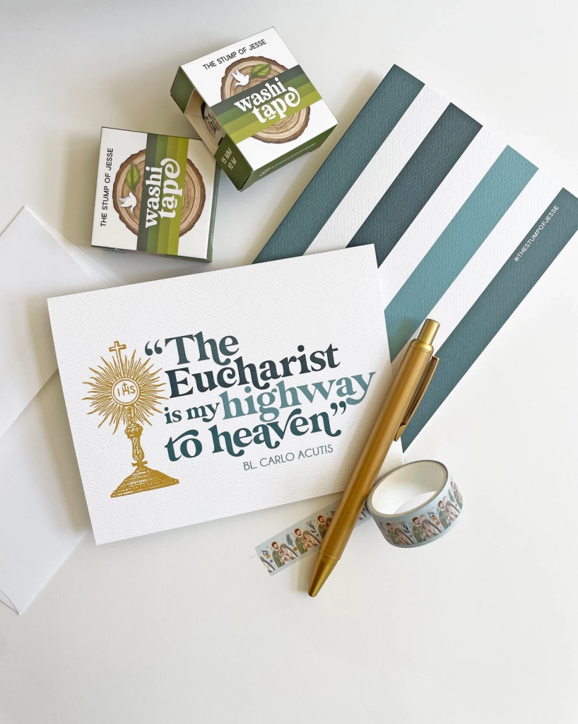 The Eucharist is my Highway to Heaven C.Acutis Greeting Card